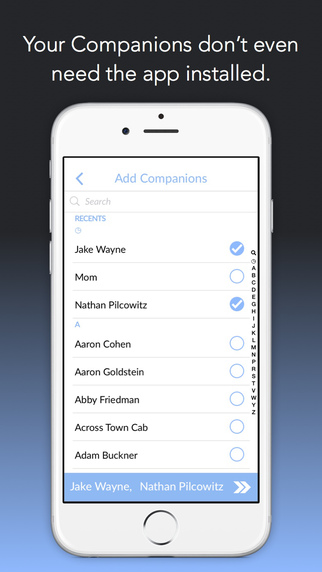 Companion App Contacts