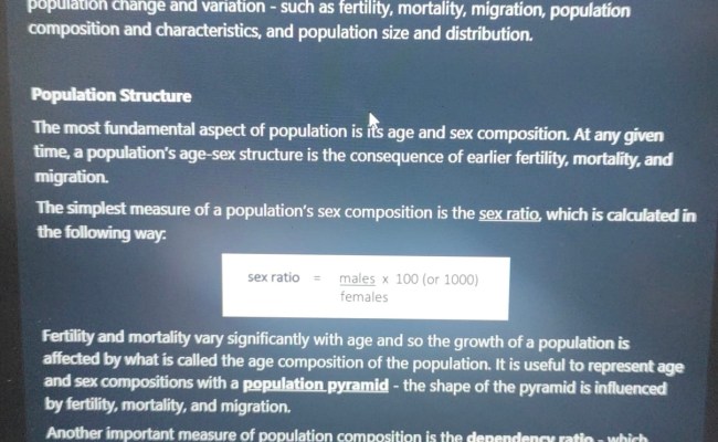 Solved Demography Addresses Questions Concerning The | Chegg.com