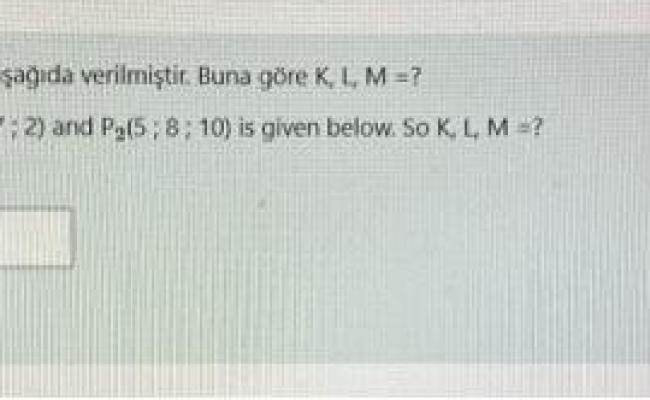 Solved P1(9;7;2) Ve P2(5;8;10) Icin P1P2 Asagida | Chegg.com