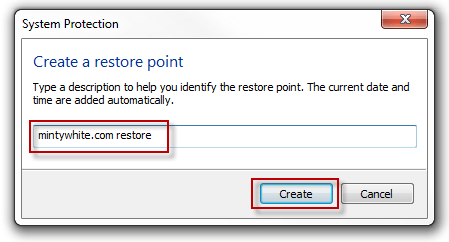 How to Create a System Restore Point in Windows 7 