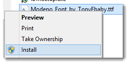 How to Install Custom Fonts in Window 7 or Window XP