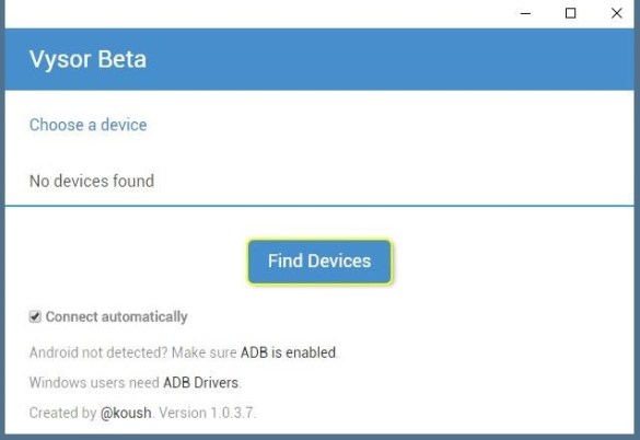 شرح تفصيلي لكيفية التحكم الكامل بهاتفك الذكي بنظام اندرويد باستخدام الكمبيوتر 6 Connect Android device with computer using Vysor App Mohamedovic