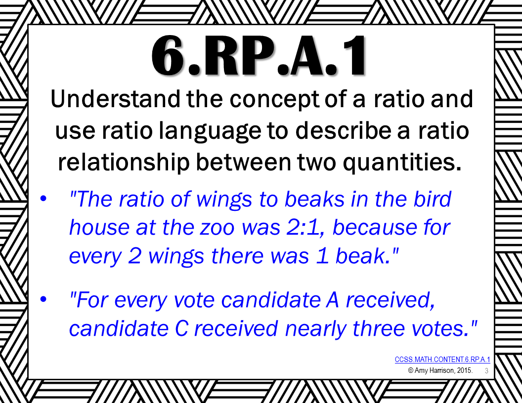 FREE 6th Grade Ratios and Proportional Relationships Common Core Math