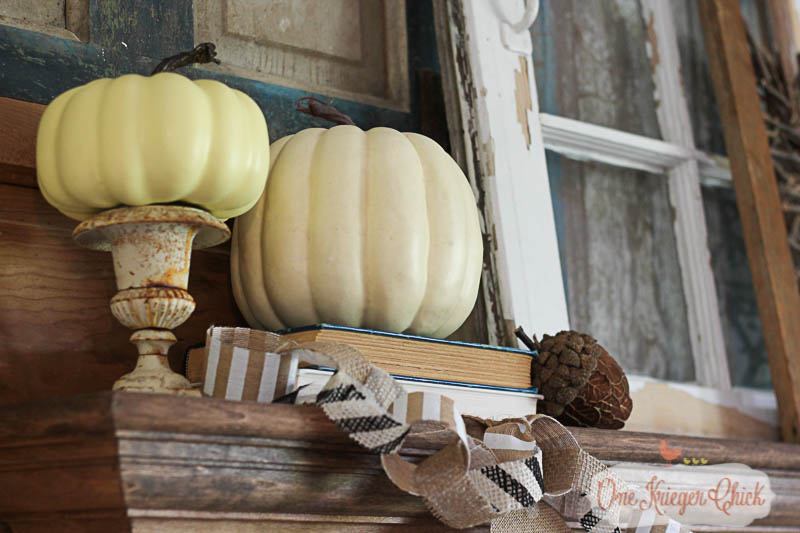 Rustic Neutral Fall Mantel 6 -OneKriegerChick.com