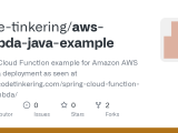 Github Code Tinkering Aws Lambda Java Example Spring Cloud Function