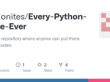 Github Pythonites Every Python Code Ever This Is A Repository Where