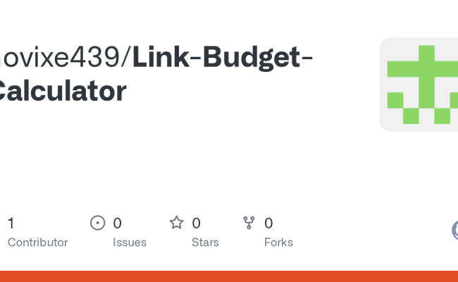 GitHub - Novixe439/Link-Budget-Calculator