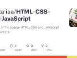Github Castaliaa Html Css And Javascript Projects Of The Course Html