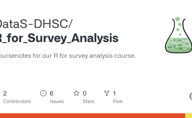GitHub - DataS-DHSC/R_for_Survey_Analysis: Coursenotes For Our R For ...