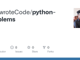 Github Himwrotecode Python Problems