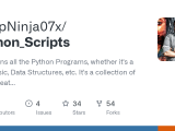 Github Deepninja07x Python Scripts It Contains All The Python