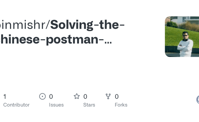 GitHub - Binmishr/Solving-the-chinese-postman-problem