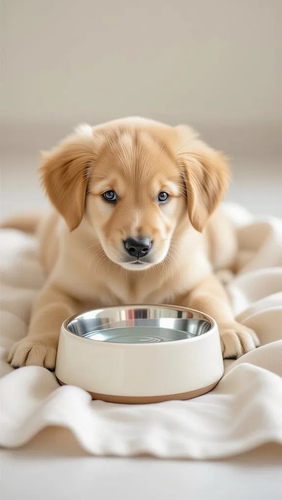 encourage puppy hydration with broth