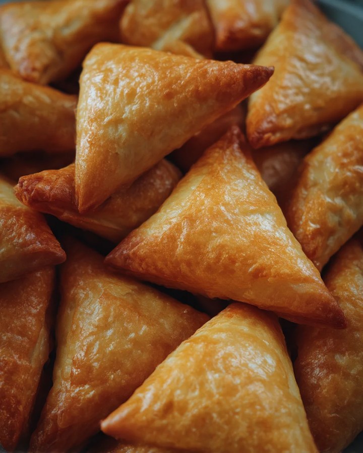 Mini Phyllo Triangles with Lamb