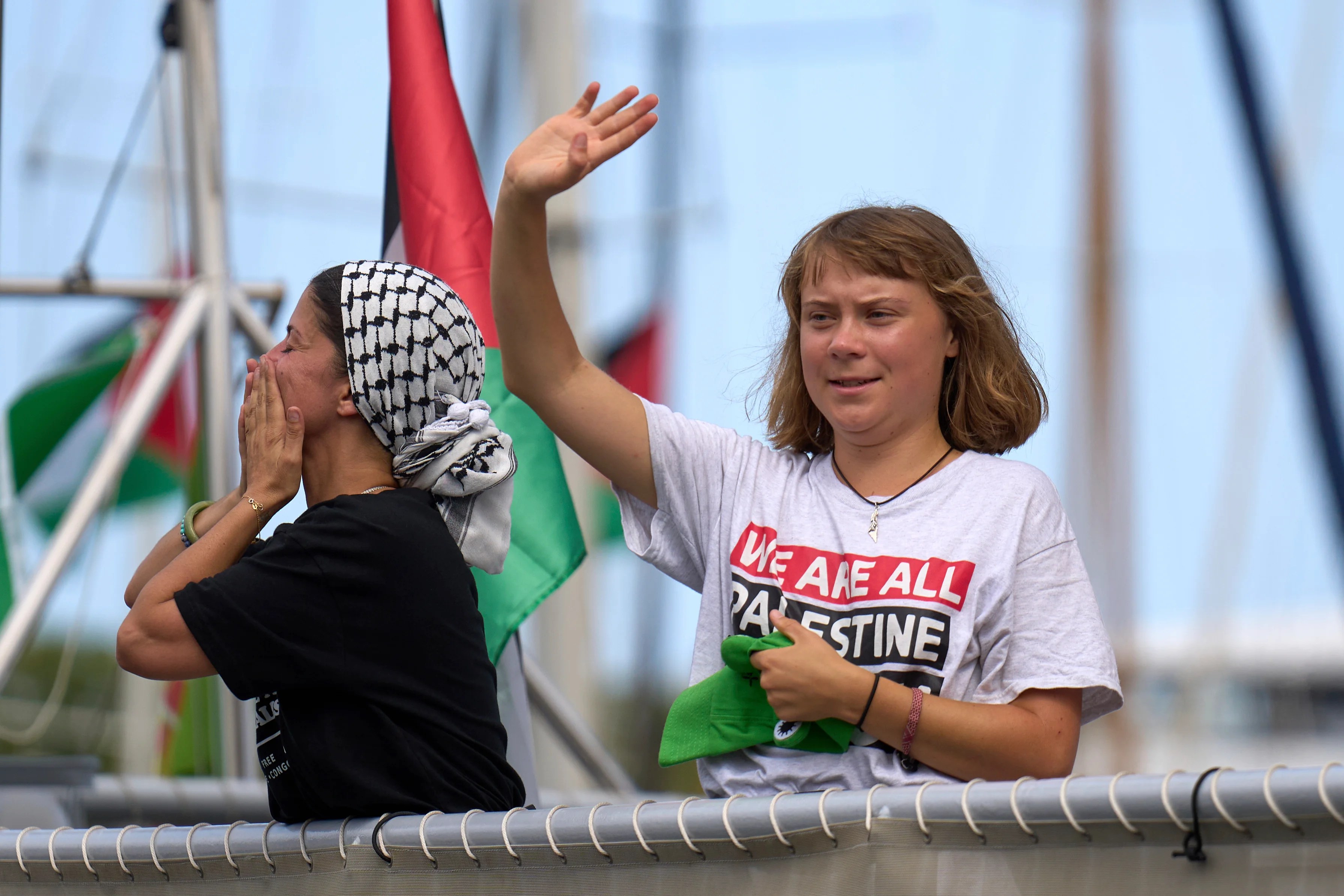 Greta Thunberg’s Gaza flotilla halts after leak in engine room – days after stopping in Greece for repairs Greta Thunberg’s Gaza flotilla halts after leak in engine room – days after stopping in Greece for repairs