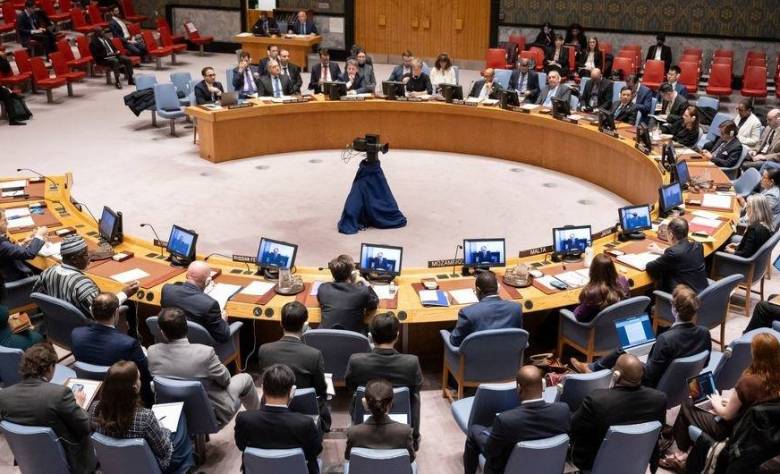 المبعوث الأممي غير بيدرسون في جلسة مجلس الأمن نهاية فبراير الماضي حول الوضع بسوريا (موقع الأمم المتحدة)