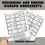 Beginning And Ending Digraph Worksheets For Consonant Digraph Practice ...