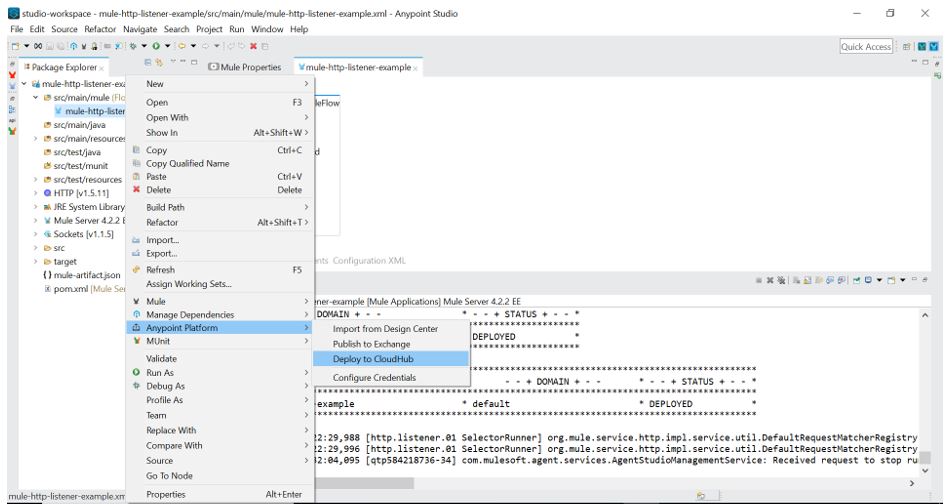 CloudHub MuleSoft Application Deployment