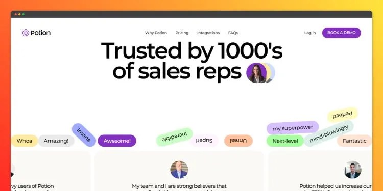 Loom Vs Potion - Best Personalized Video Outreach Tool 5 Image ThePromotes Loom VS Potion - Potion Overview dashboard