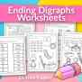 Ending Digraph Worksheets - Free Word Work