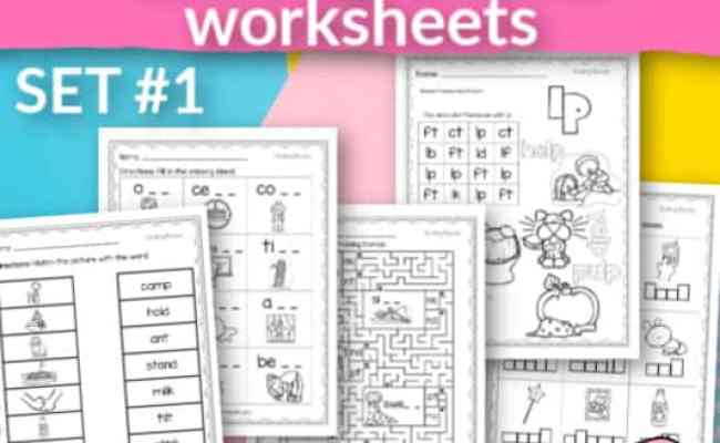 Ending Blend Worksheets Set 1 - Free Word Work