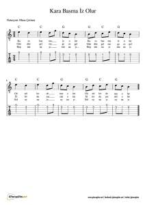 Kara Basma İz Olur - Gitar - Nota - Tab
