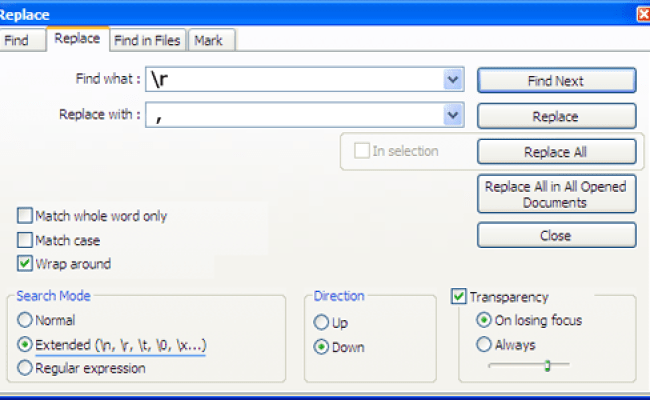 Remove Line Breaks With Notepad++