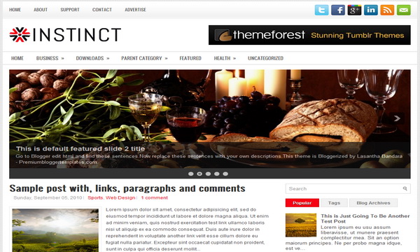 Instinct Blogger Template 25+ Best Free Magazine Blogger Templates for 2013 Download