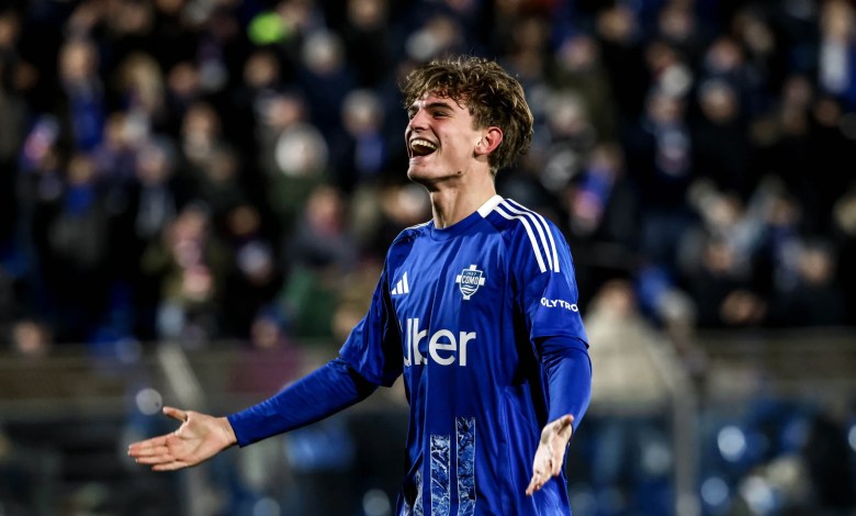 Nico Paz, giocatore del Como (foto Como Sitoweb)