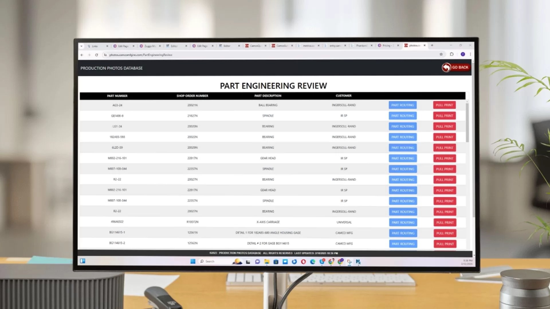 The Production Database App is a full database of production that helps to manage/store and manages critical operational data such as different engineering, workholding, setup, quality, deburr, assembly instructions, lathe feeds and speeds, and engineering.