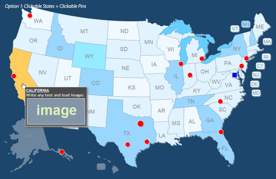 Interactive US Map Clickable States Cities By Art101 CodeCanyon Usa Map 01 