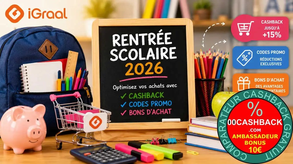 Lire la suite à propos de l’article Rentrée scolaire 2026 : Cashback, Code Promo & Bon d’Achat > iGraal