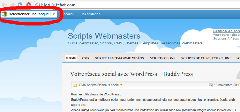 Internationalisation de Script-Webmaster