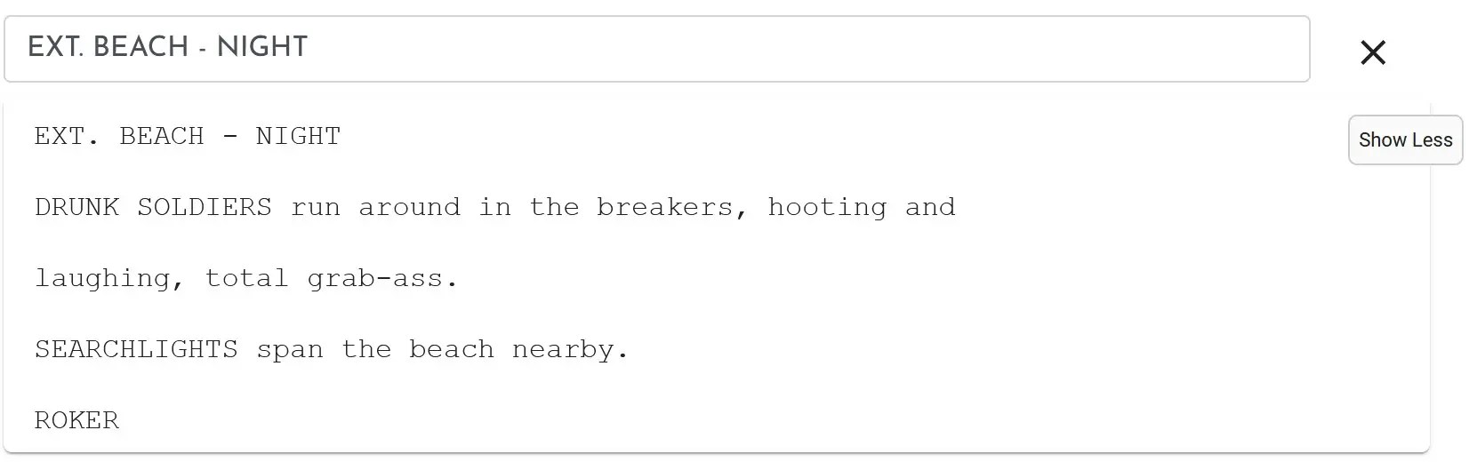 Action line in StudioVity beatBoard