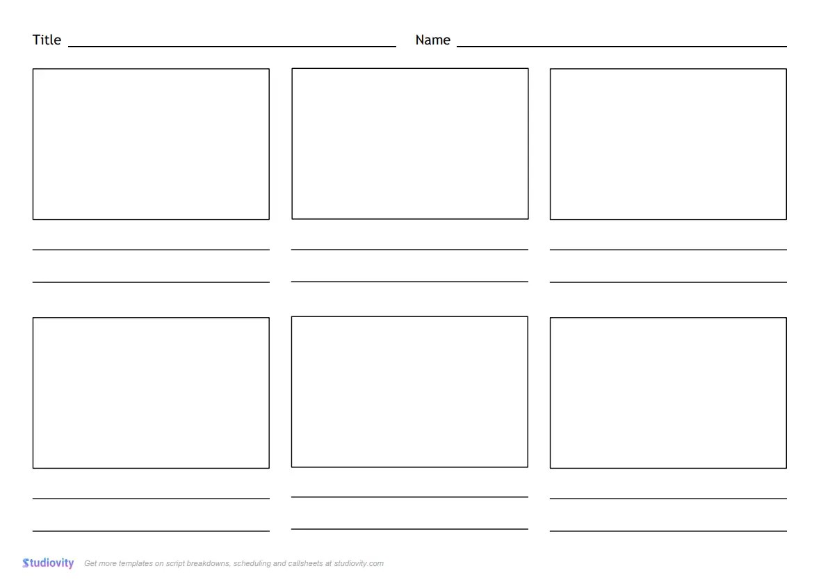 Free storyboard template