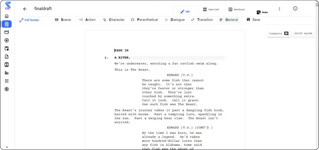 studiovity screenplay