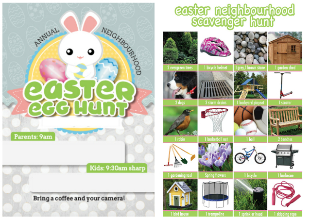 Easter Egg Hunt invitation, Easter scavenger hunt, easter egg hunt, egg hunt, neighborhood scavenger hunt, neighbourhood scavenger hunt, free printables