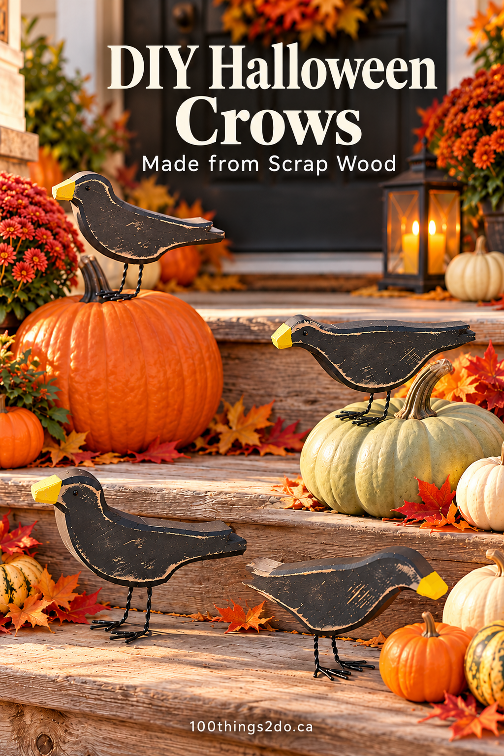 Hallowe'en crow decorations, crow decorations for Hallowe'en