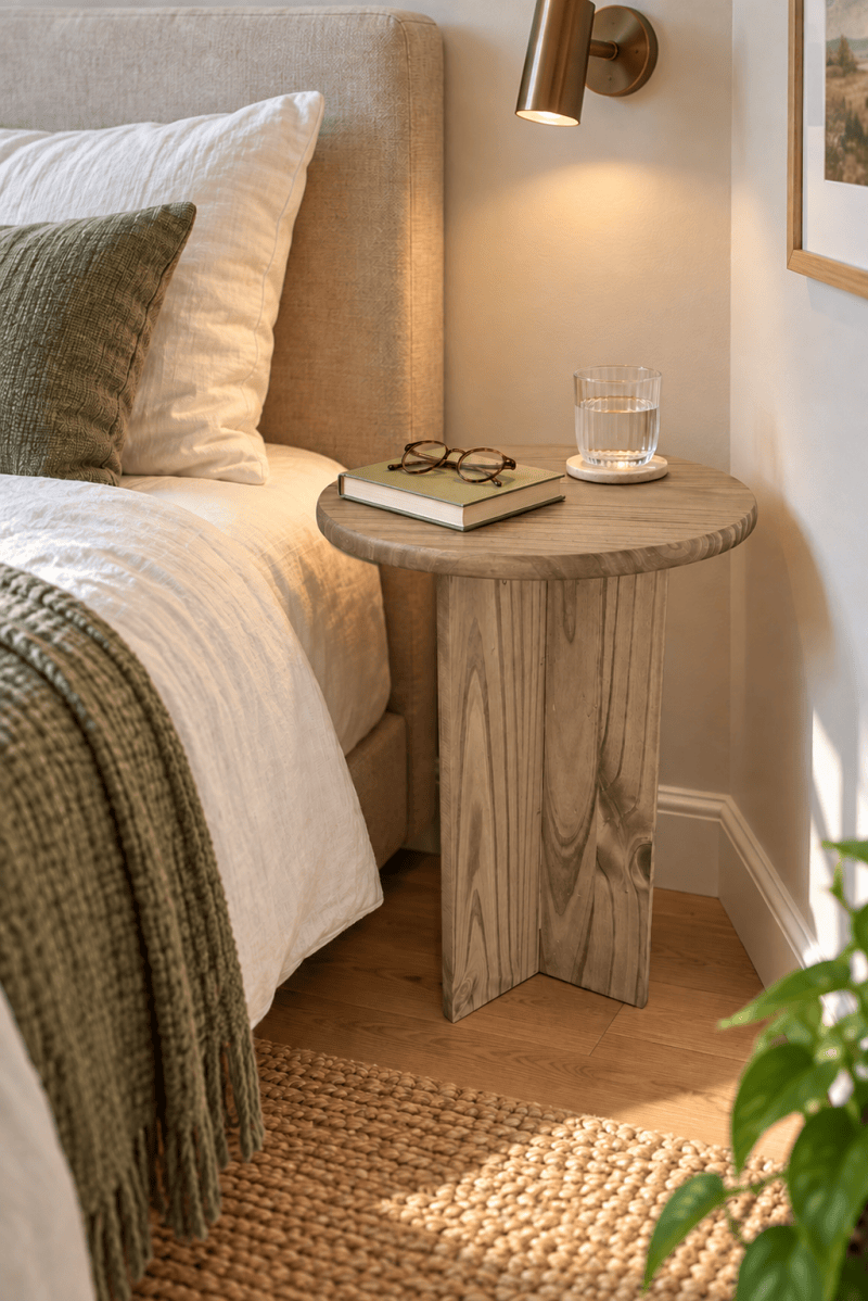 small side table, DIY side table, 3-leg side table, round side table