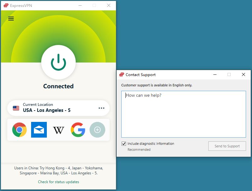 Windows ExpressVPN Options Help support Contact support - BEAST NET