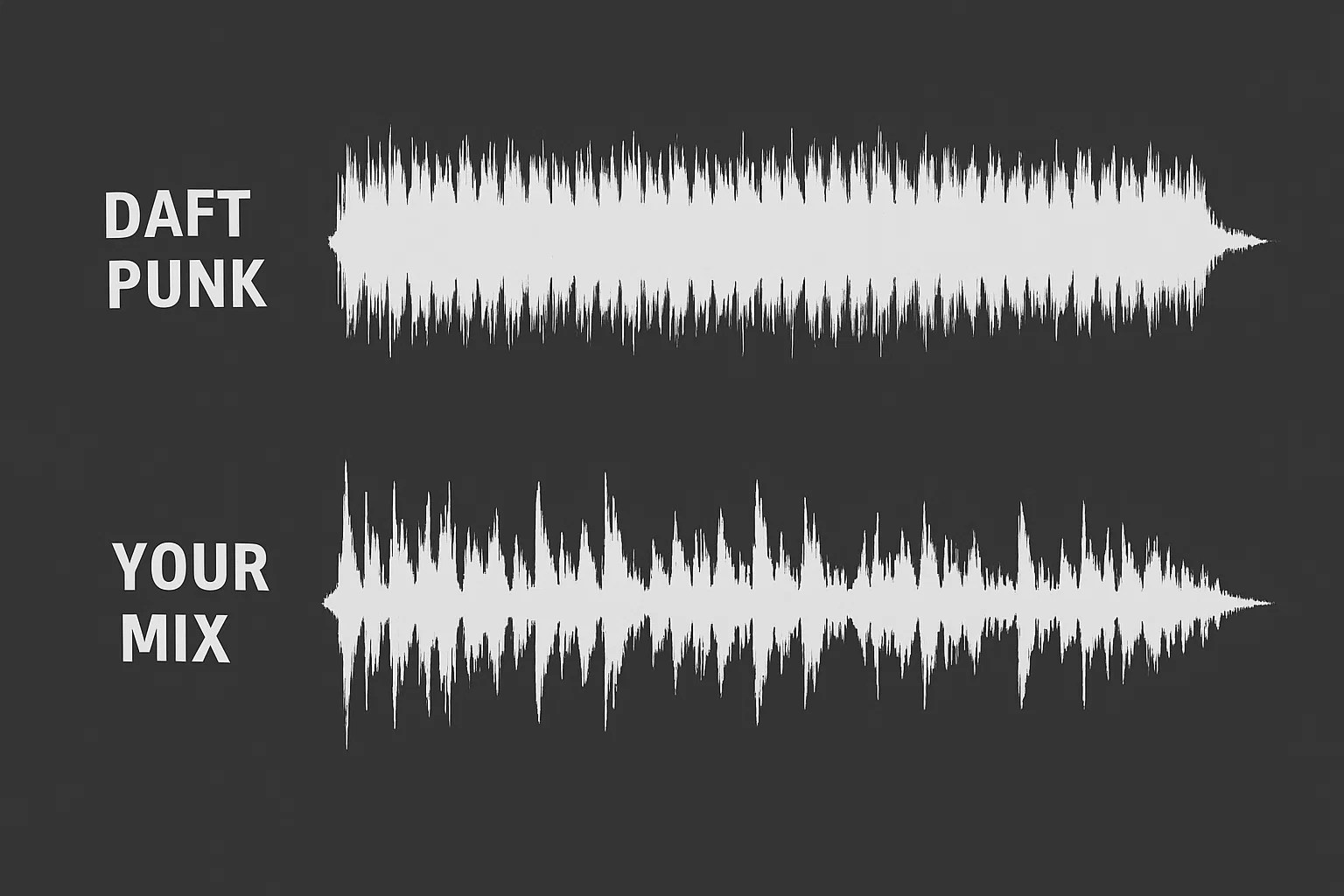 Waveform comparison of Daft Punk vs. your own mix