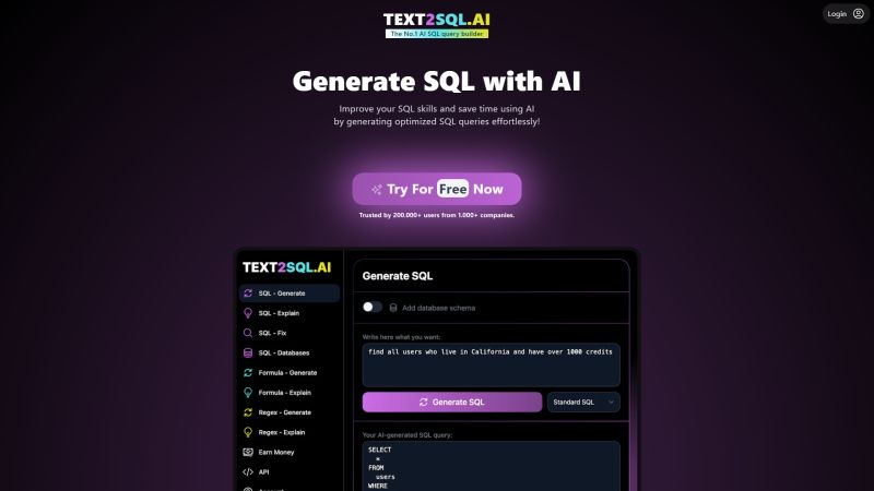 Text2sql Ai Sql Ai Tool Review - Download Classic Mountain Design | 4K