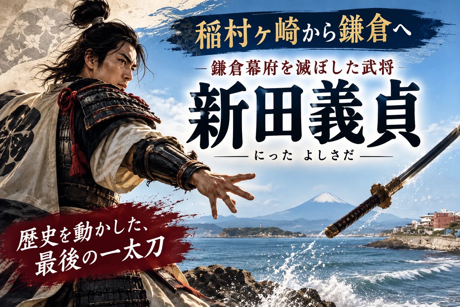 新田義貞｜鎌倉幕府を滅ぼした武将、その生涯と鎌倉攻め【ゆかりの地巡り】