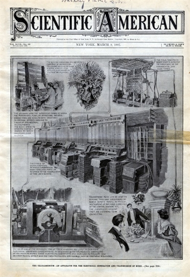 The Telharmonium. Scientific American magazine 1907.