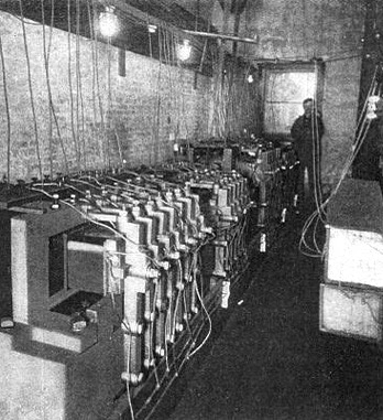 tone mixers in the basement of Telharmonic Hall, circa 1907