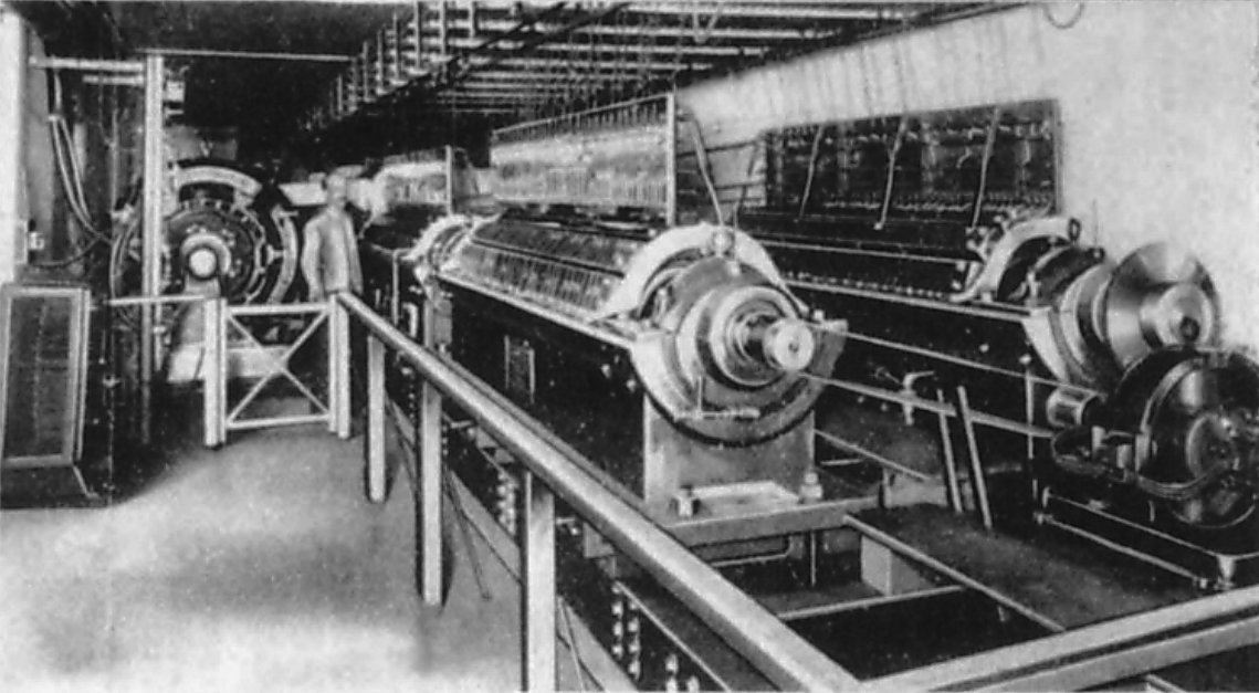 Dynamos i the basement of the Telharmonic Hall