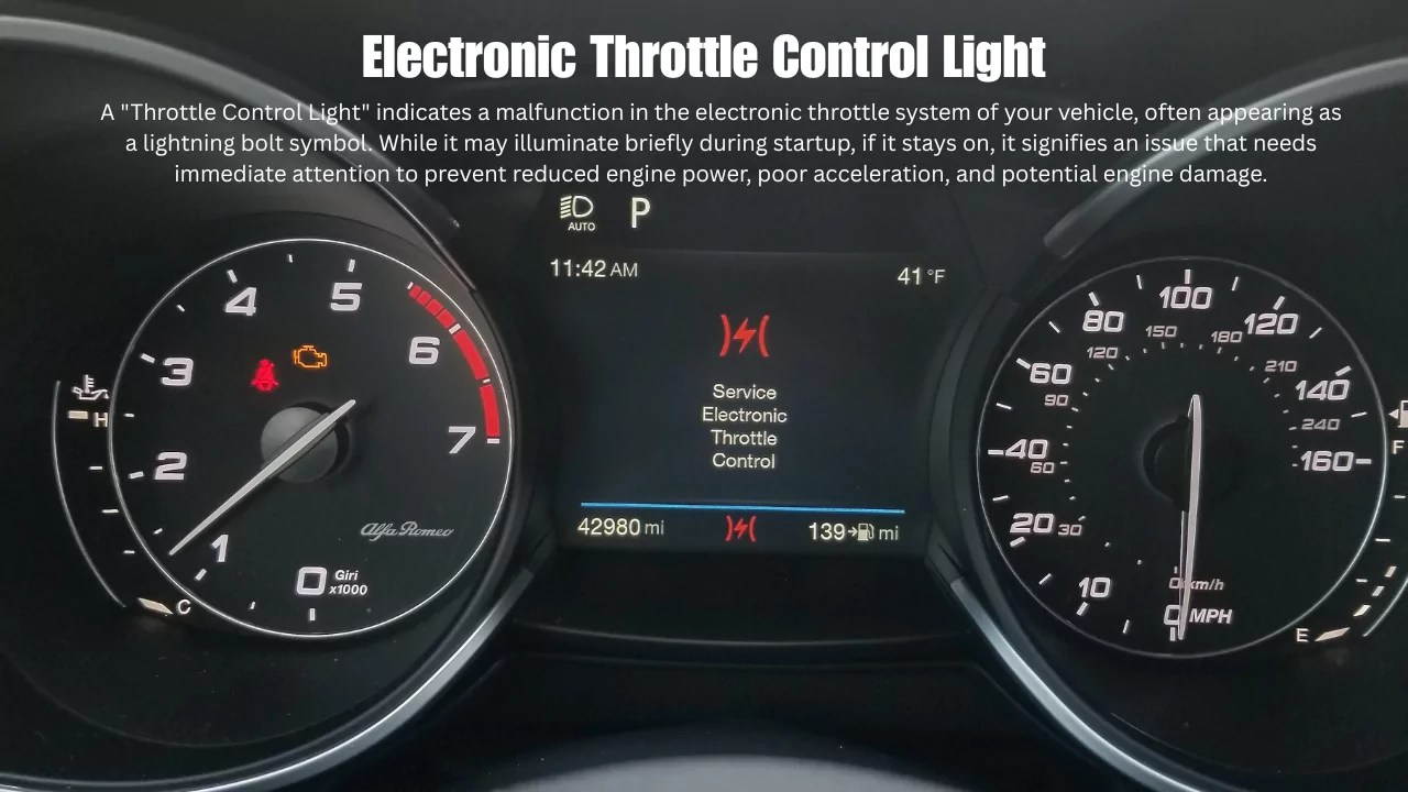 Electronic Throttle Control Light