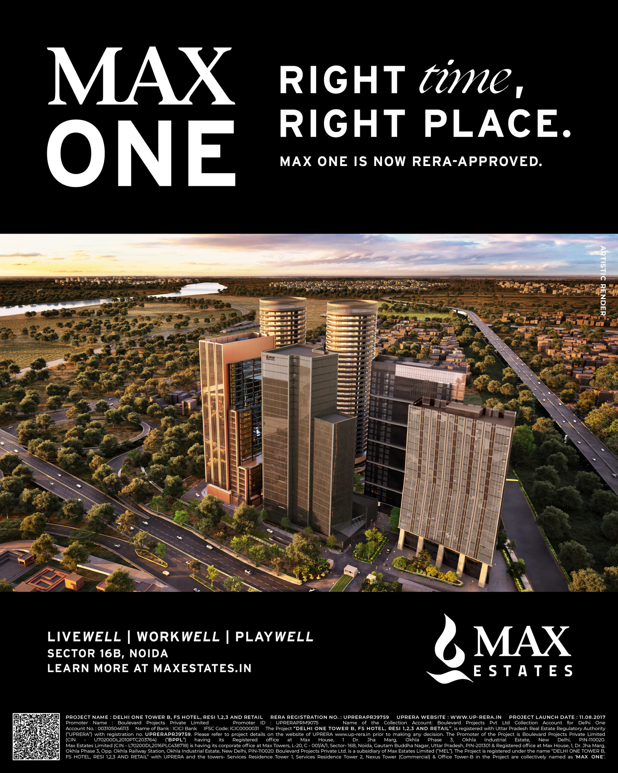 Max Estates Secures RERA Approval for Max One Project in Noida