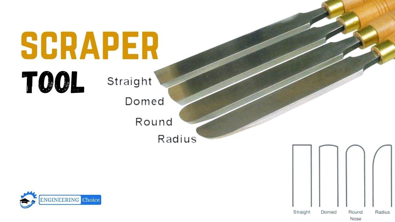 A hand scraper is a single-edged tool used to scrape metal from a surface.