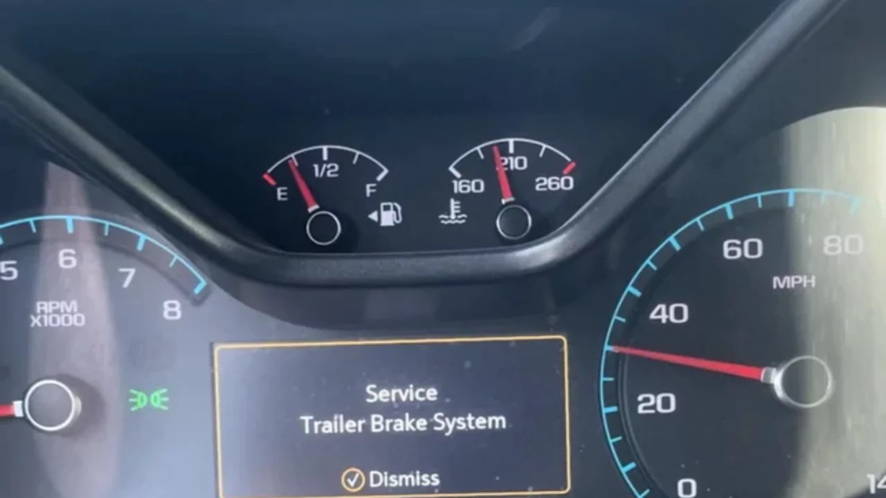 Service Trailer Brake System Warning Light